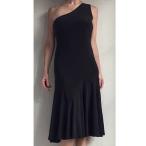 American Living Black Stretch One Strap A Line Dress